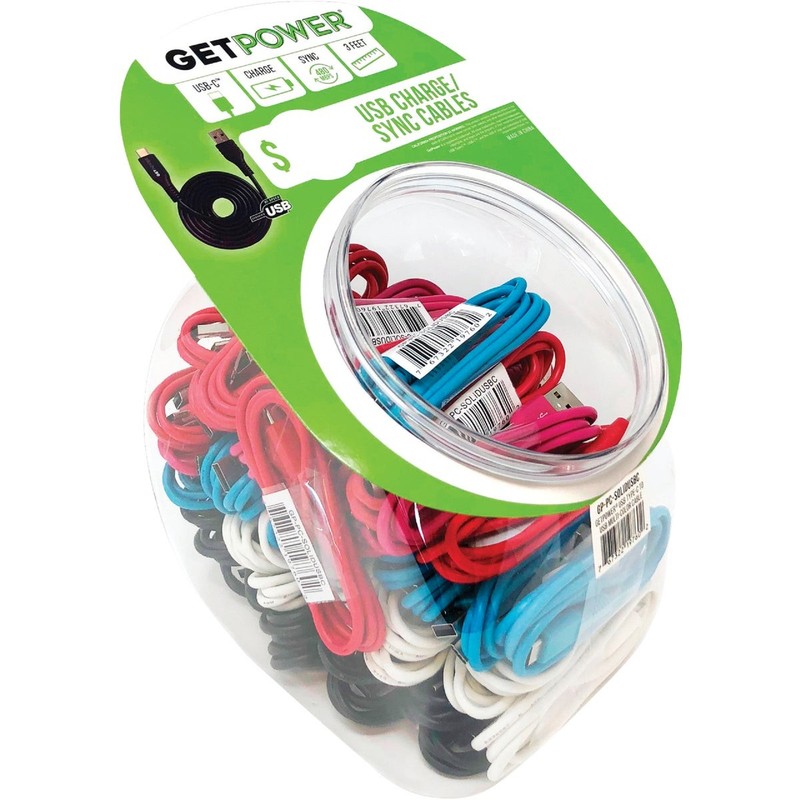 GetPower 3 Ft. Solid USB-C Charging & Sync Cable GP-PC-SOLIDUSBC GetPower