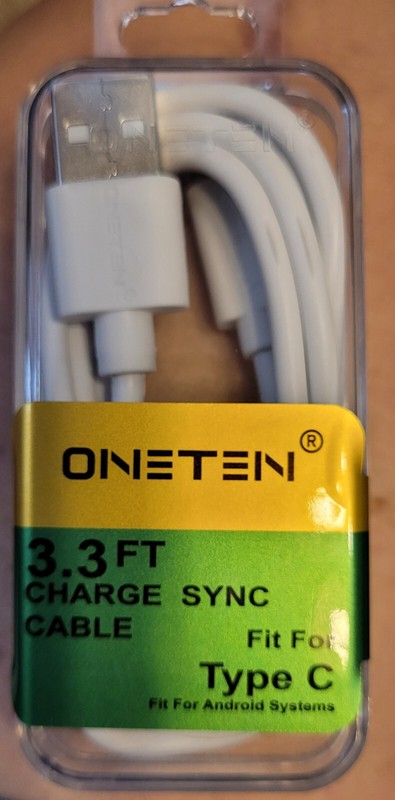 USB Cable Type C Android ONETEN 3.3ft Charge Sync Cable Case LOT OF 12 gallery