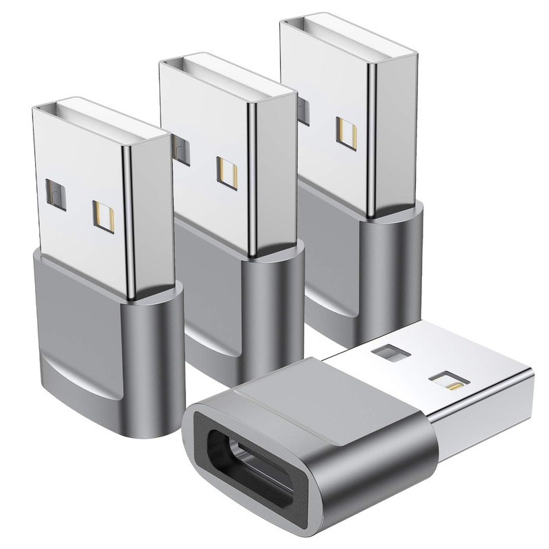 Adaptador USB C Hembra a USB A Macho Paquete de 4 Tipo C a Cable Cargador Nuevo