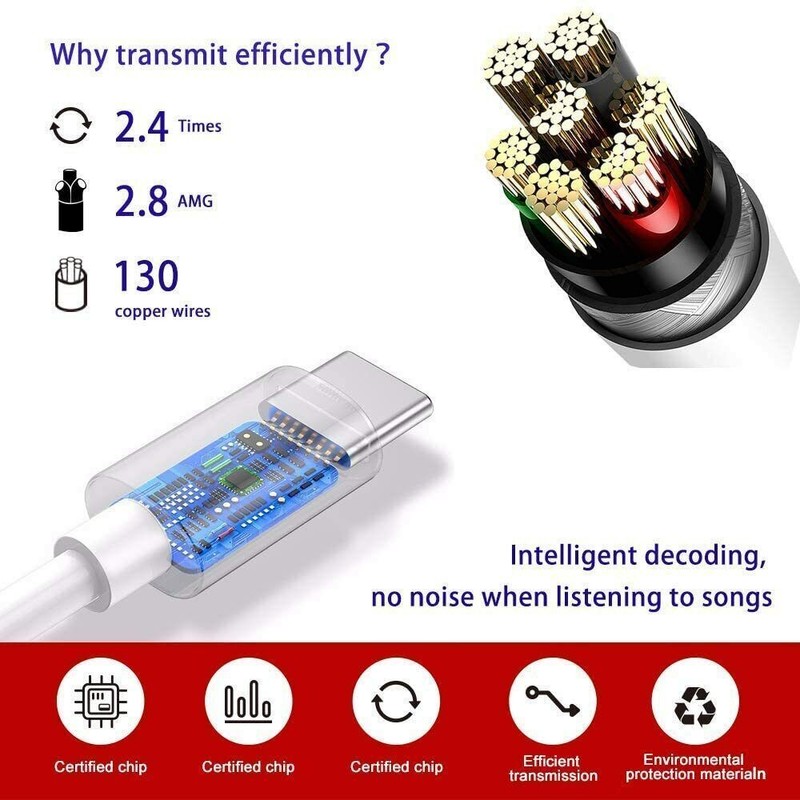 Wholesale Audio Adapter Cable For Samsung Galaxy S10 to S23 (Type C To AUX) gallery