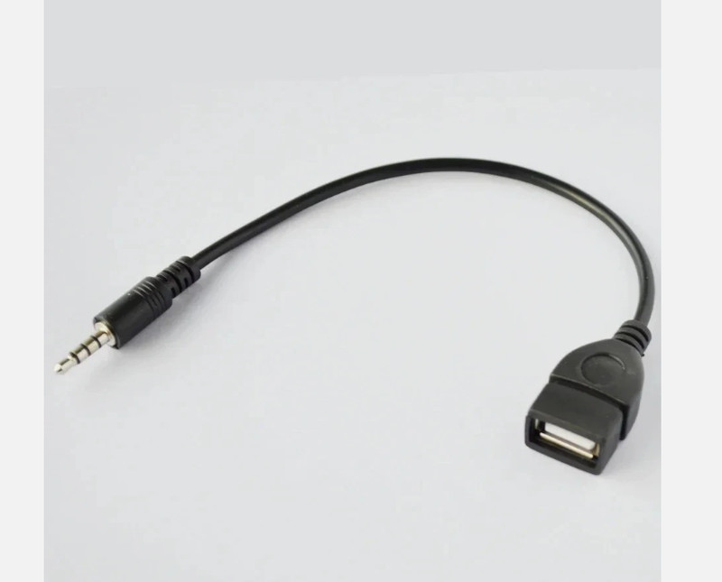 Audio AUX Jack 3.5mm Male to USB 2.0 Type A Female OTG Converter Adapter C