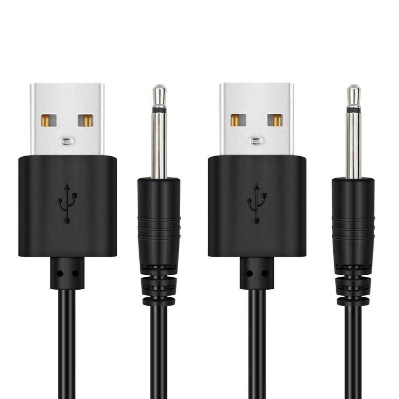 2pk 2.7ft Replacement DC Charging Cable, USB to DC 2.5mm Fast Charger Cord Adapt
