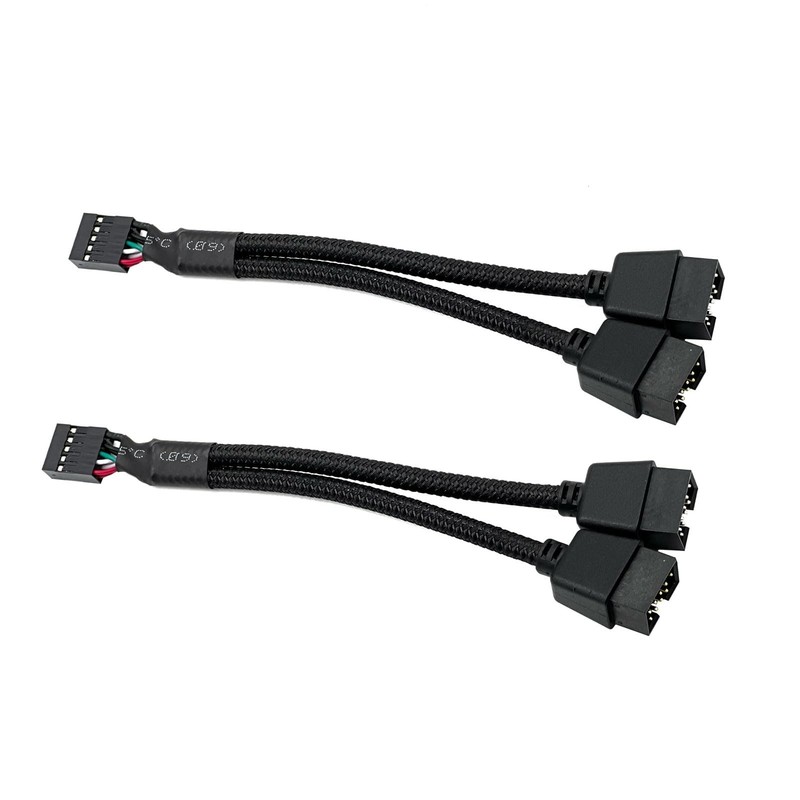 2 PCS Motherboard USB Header Splitter 9Pin USB 2.0 Dual 9Pin Extension gallery