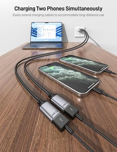 6.6ft USB 3.0 Y Splitter Cable - Dual USB Female Adapter for Data & Charging gallery