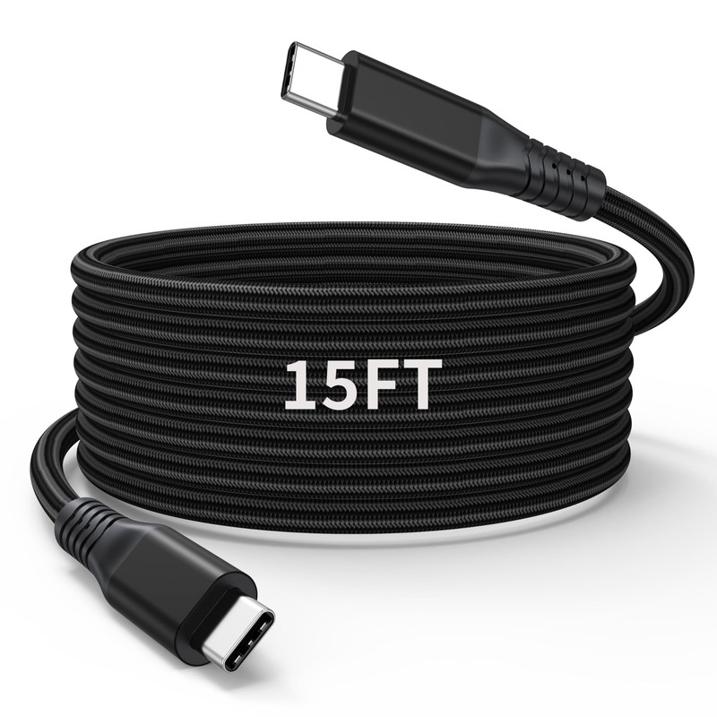 USB C Cable 15FT Fast Charging 240W, USB C to USB C Cable 20Gbps High Speed D...