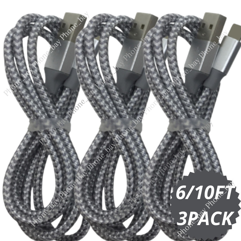 3PACK Fast Charger USB Cable 6FT/10FT For iPhone XS XR Max 6 7 8 11 12 13 Pro