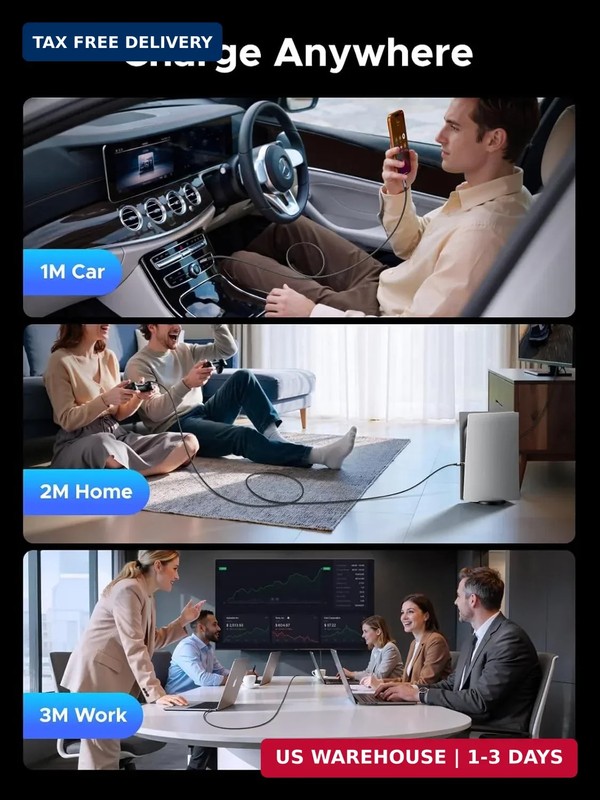 UGREEN USB-C to USB-C 240W Fast Charging Cable with Digital Display for Real-Tim gallery