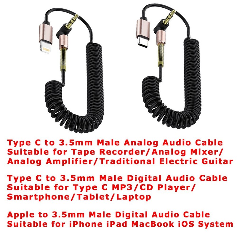 Lightweight Ultra-Durable Type C to 3.5mm Male Audio Cable for iPhone Samsung LG gallery