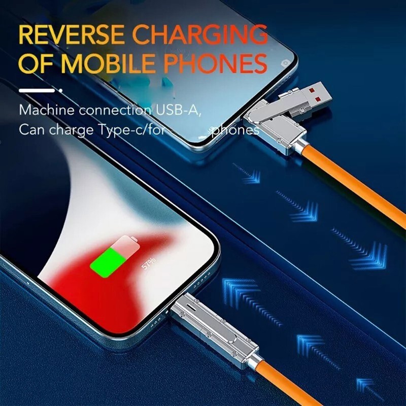 4-In-1 120W Super Fast Charging Cable Charger Data Cord Usb-C For iPhone Android gallery