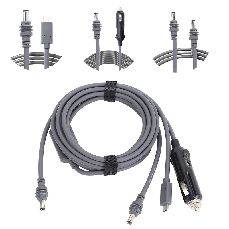 for Mini DC Power Cable to USB Type C Car Cigarette Cable 5M/16ft, 3 in 1 DC ... gallery