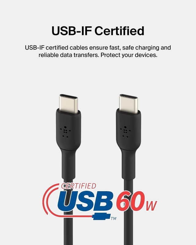 Belkin 1M Boost Charge USB-C To USB-C Cable Black gallery