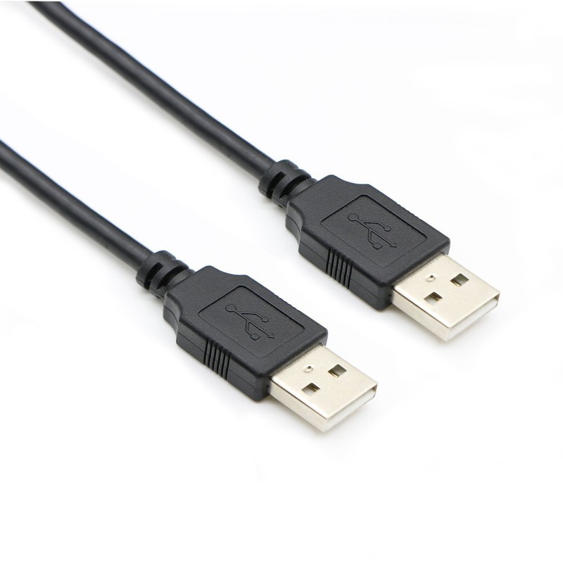 USB 2.0 Type A Male To Type A Male Extension Cable Cord Black 10Feet/3M