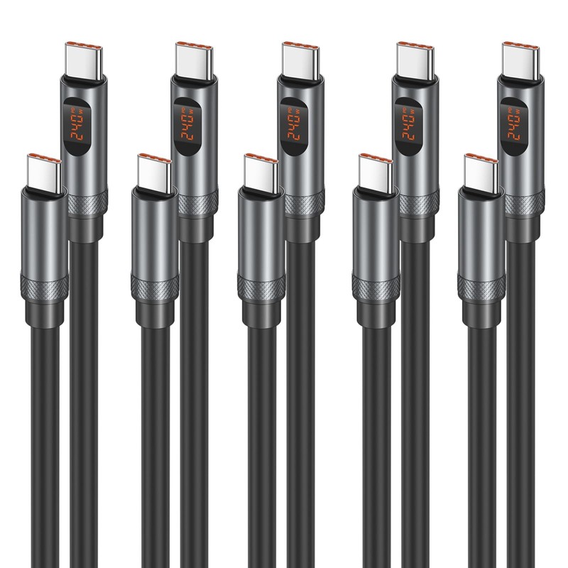 USB to USB Cable, 240W Fast Charging Charger Cord with Display for MacBook iP…