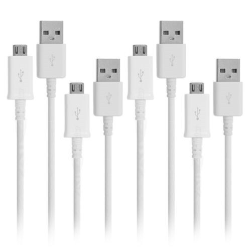Samsung USB Smart Phone Travel Data & Charger Cable White ECB-DU4AWE 3ft 4 Pack