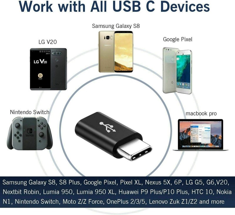 Lot of Micro USB Female to USB C Male Adapter Converter Connector for Samsung gallery