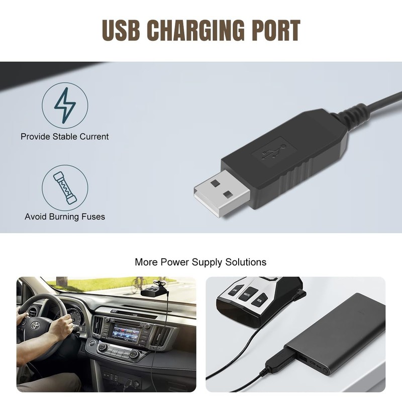 Power Cord for Cobra RAD Radar Detector - USB Charger Replacement (1M/3.28Ft) gallery