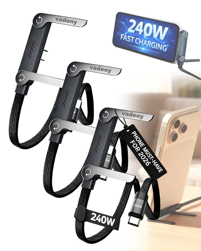 240w USB-Stand Data Cable,Flat Charger Sideways Invisible Stand Data,5ft -Cha…