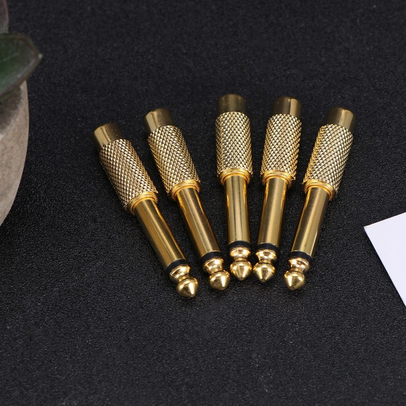 5 Pcs Audio Video Connectors Cable Gold Plated Adapter gallery