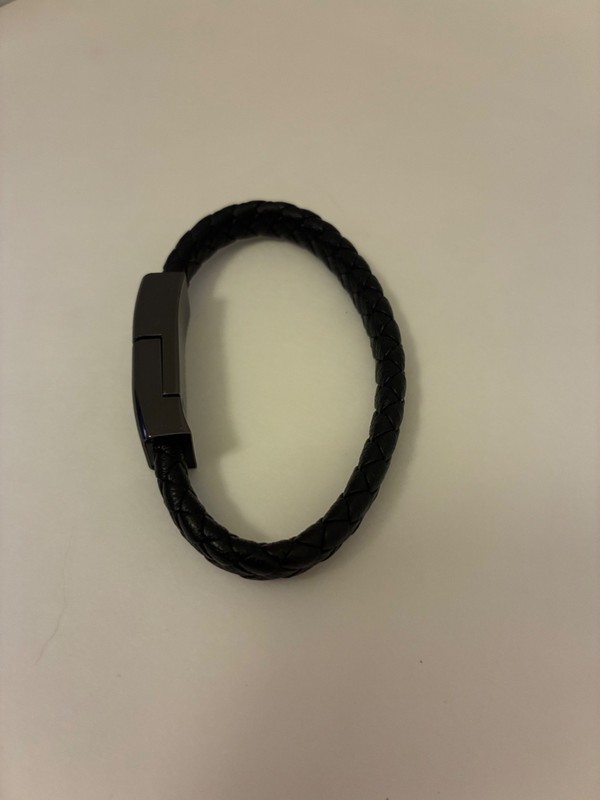 iPhone Charging Wire Black Braided 8” Bracelet Tested Works gallery
