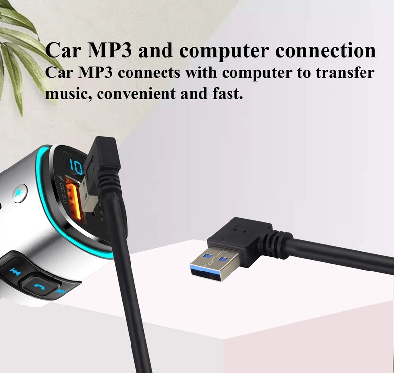90 Degree 3.0 a USB Cable Left & Right Angle USB 3.0 a to a Male Charging and Tr gallery