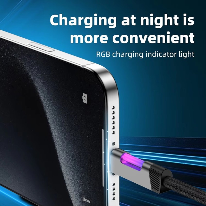 RGB Fast Charging Cable 2m 120W 6A USB to Type-C Cable with RGB Ambient2115 gallery