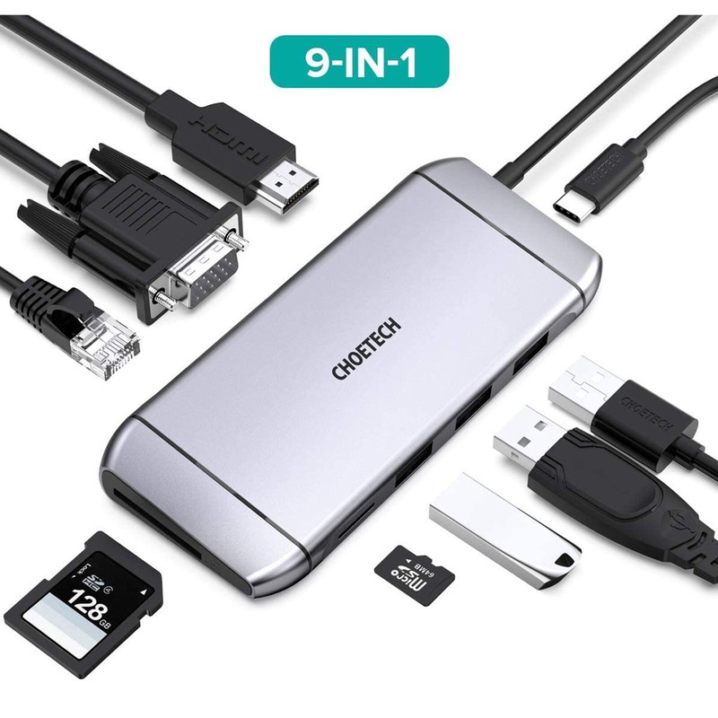 For XPS 13/15 4K CHOETECH Durable Carry USB C Hub Connect Adapter Part
