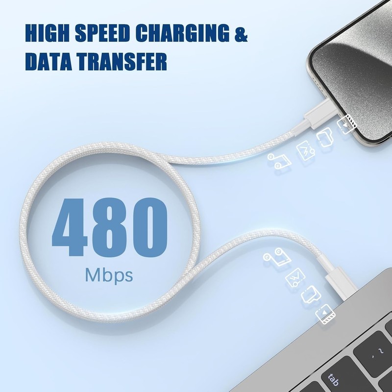 USB to Fast Charger Cable 6ft, 60W Long Fast Charge to Charging Cord Wire for... gallery