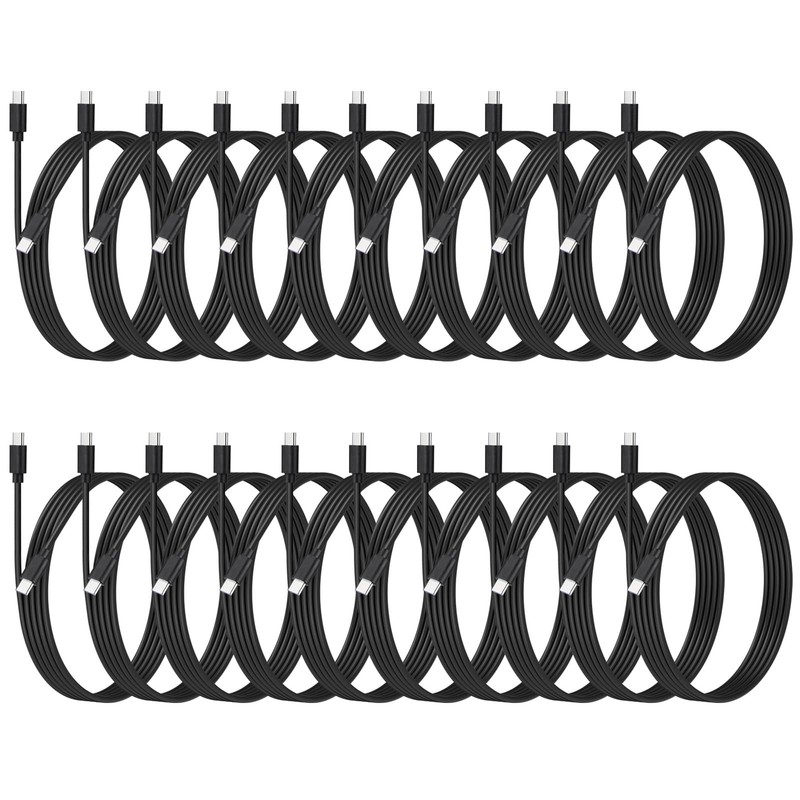 20Pack USB C 48W PD Fast Charger Cable 3.3ft Type C Charging Cords