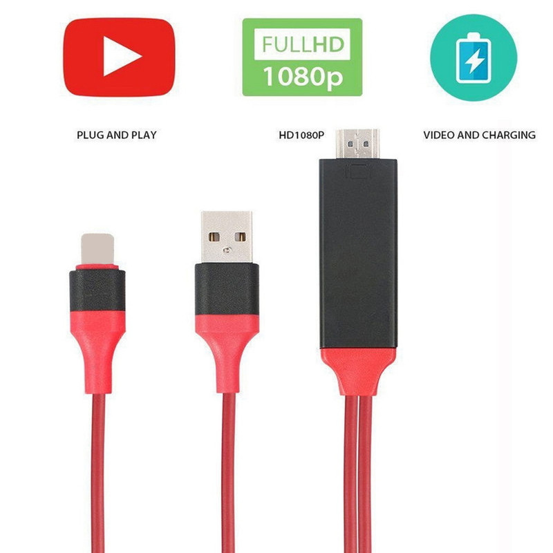 1080 HDMI Mirroring AV Cable Phone to TV HDTV Adapter For iPhone 12 11 13 14 8 7 gallery