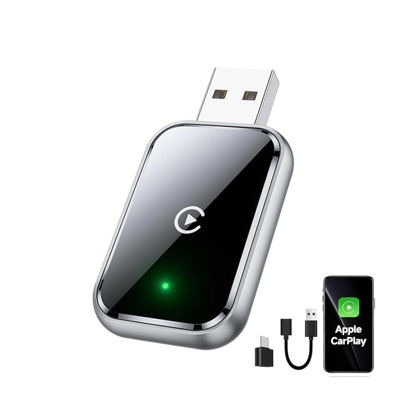 Wireless carplay Adapt for iPhone（IOS10+）.-Car Connectivity.Wired to Wireless…