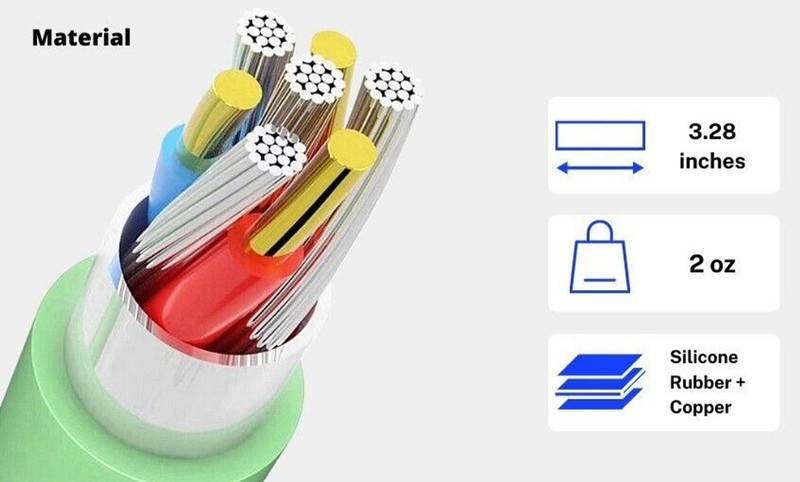 CABLE 3 in 1 Fast USB Charging 3' Cable 6 Pack Cell Phone Tablet Charger Cord gallery