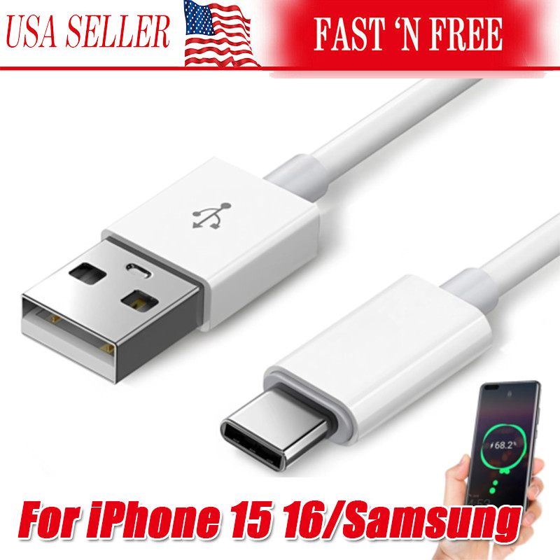 IPhone 16 15 Pro Max Plus USB-A Cable Fast Charger Type C Charging Data lot Cord
