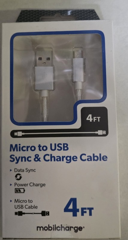Micro To USB Cable 4ft.