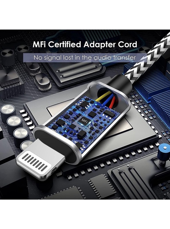 [Apple MFi Certified] iPhone to 3.5mm Car AUX Stereo Audio Cable (3FT/1M), Light gallery