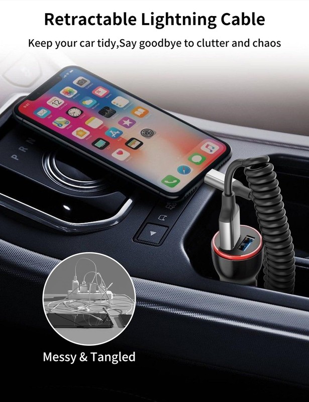 2 Pack 3FT USB Coiled Fast Charging Cable Data Syncing Cord for iPhone gallery