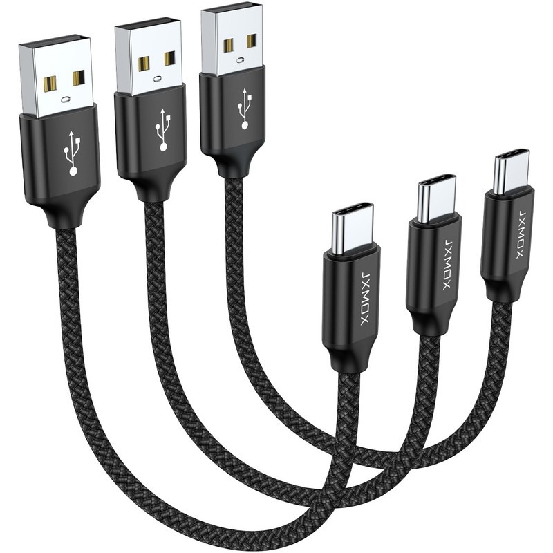 Short USB C Cable (0.5ft 3-Pack), USB A to Type-C Charger Cord 3.1A Fast Char…