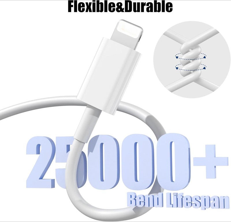 USB Fast Charger Cable CarPlay Cord For iPhone 14 13 12 11 Pro Max XR SE 8 7 Lot gallery