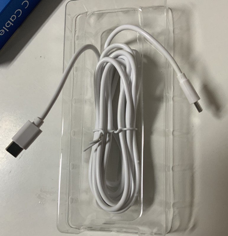 🧷 JUST WIRELESS 8ft USB-C TO USB-C CHARGING CABLE WHITE. 🆕 As Shown