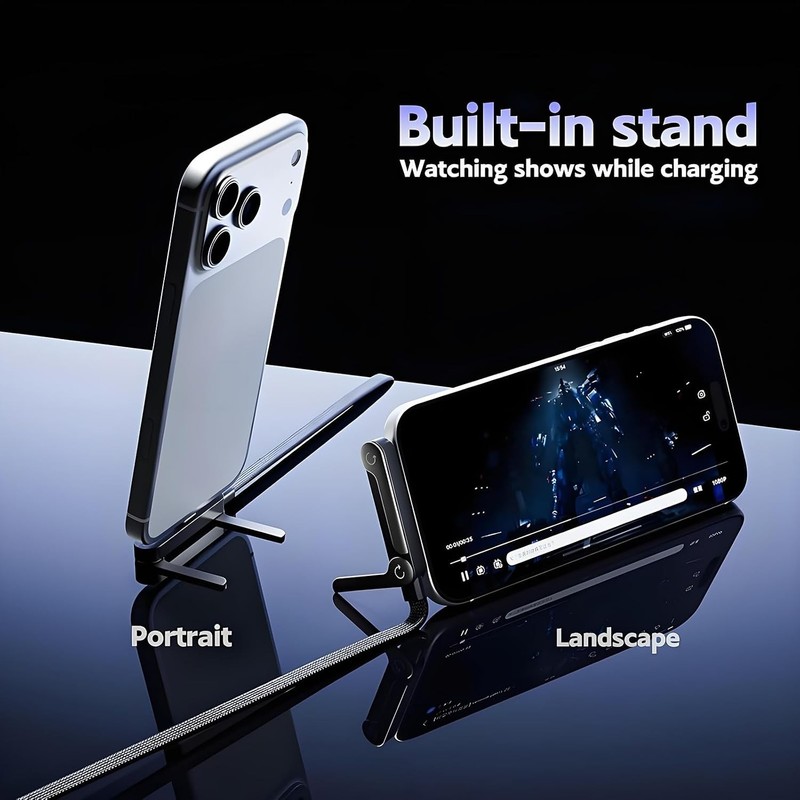 2-In-1 Charging Cable & Stand for Gamers, Fast Charge, 5FT 240W USB-C | Zinc-Al gallery
