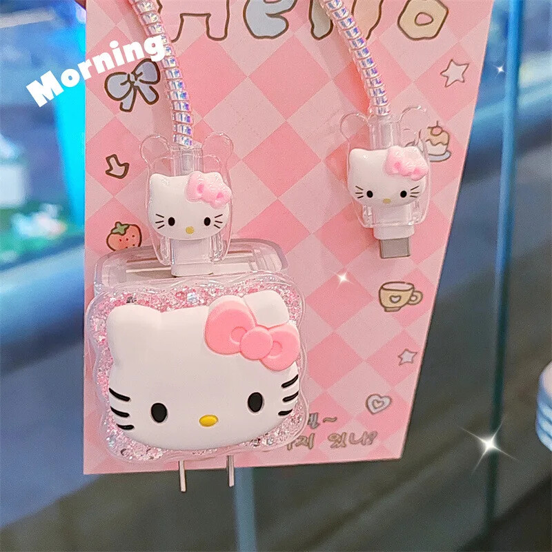 Hello Kitty Charger Data Cable Case Protector and Winding Kit for Apple Adapter gallery