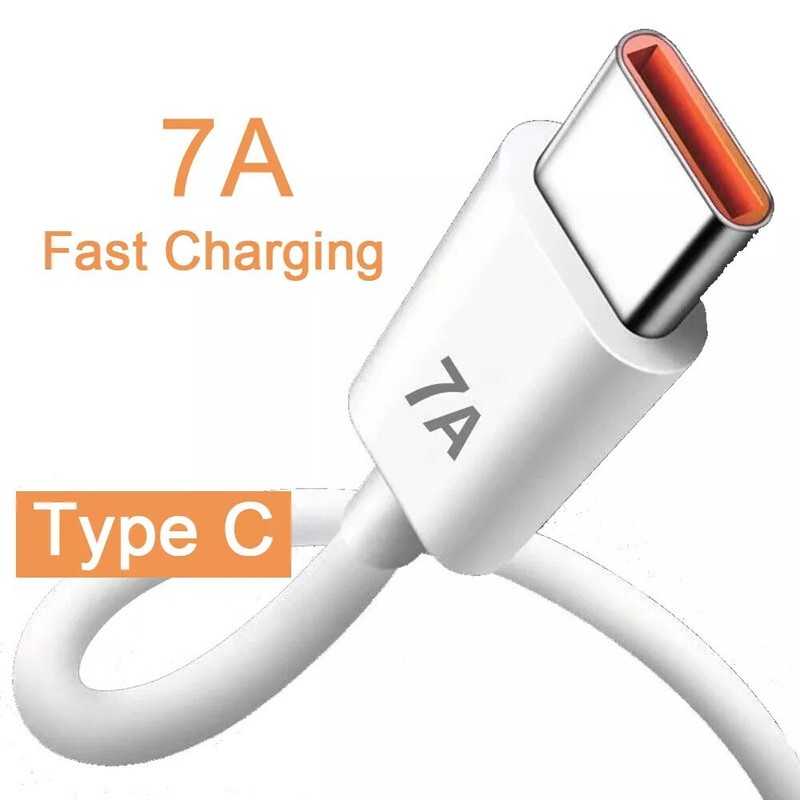 7A 100W USB Type C Super-Fast Charge Cable for Huawei P40 P30 Fast Charing Data