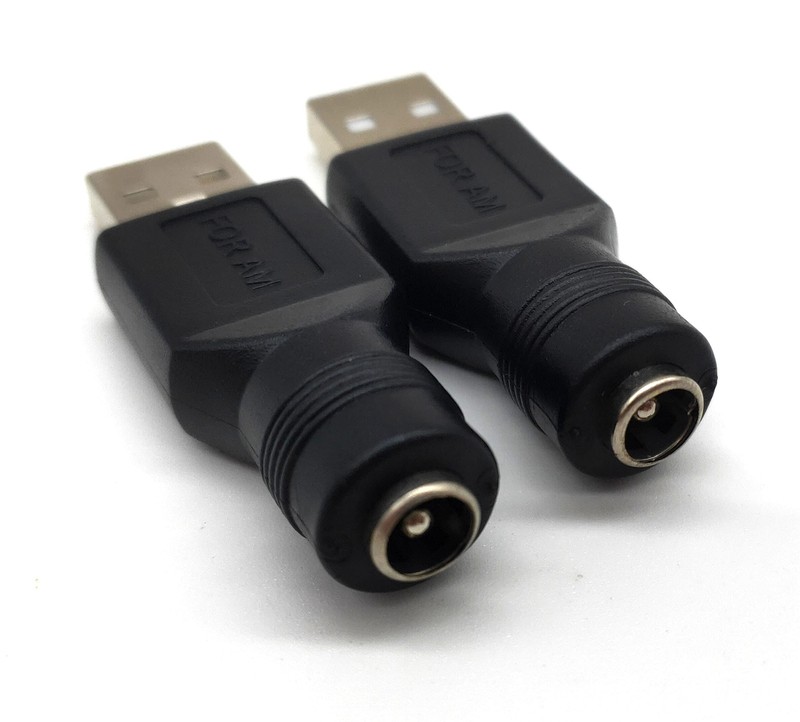 Usb To Dc Power Adapter 2pcs Usb 2.0 Male To Dc 5.5mm X 2.1mm Female 5v Connecto gallery
