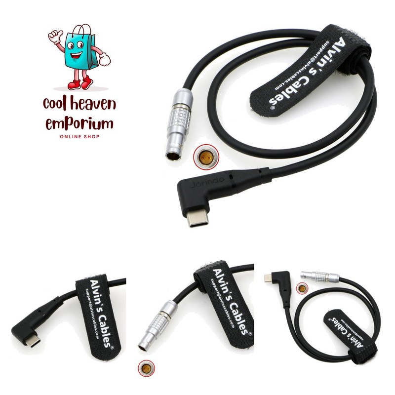 Alvin’s Cables Right Angle PD USB-C Type-C to 2 Pin Male Power Cable Fast Cha…