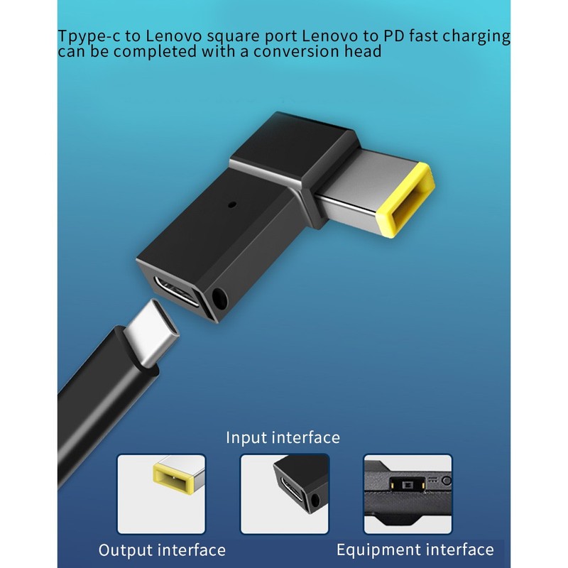 3X(100W USB Type C Female to Square PD Plug Converter USB-C Fast Charging7931 gallery