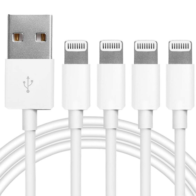 4Pack Original Apple Mfi Certified Charger Lightning to USB Charging Cable Cord