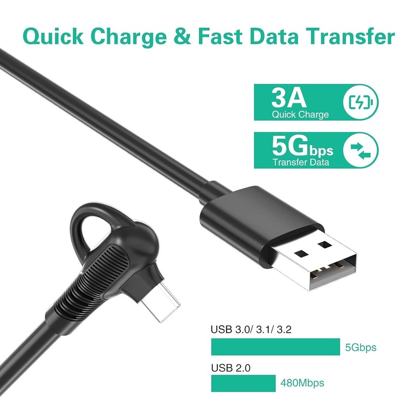 High-Speed 16.4ft USB-C 3.2 Cable for Quest 3/2 – Perfect Gaming Experience gallery