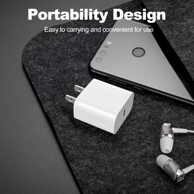 20W USB C Fast Charger with 3.3ft data cable for iPhone/Samsung/Xiaomi/Huawei gallery