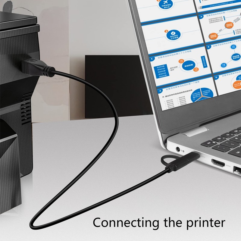 USB B Printer Cable 3.3ft Micro USB/USB C to USB B for Printer Scanner gallery