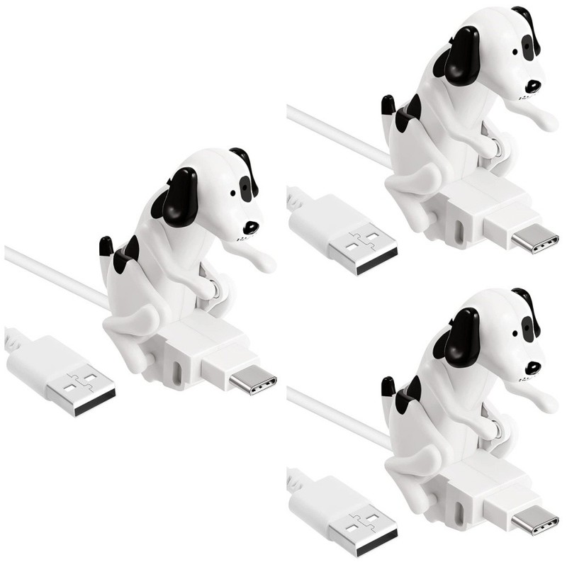 3pcs Charging Cables Funny Dog Type-c Charging Adapter Durable Charging Line gallery