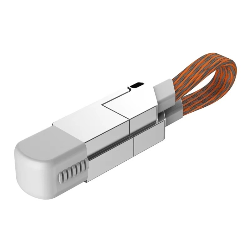 60W Multi Connector Fast Charging Cable Keychain 6 in 1 Charging Data gallery